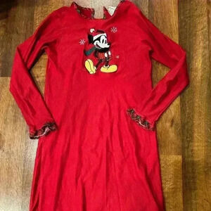 Vintage girls Mickey Mouse Christmas sleeping dress size L 10/12